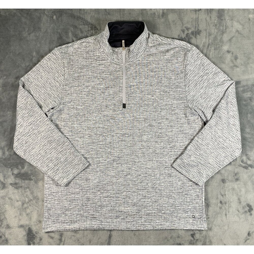 Quieti Men’s Sweater Sweatshirt Size XXL Gray Weekender Half Zip Pullover